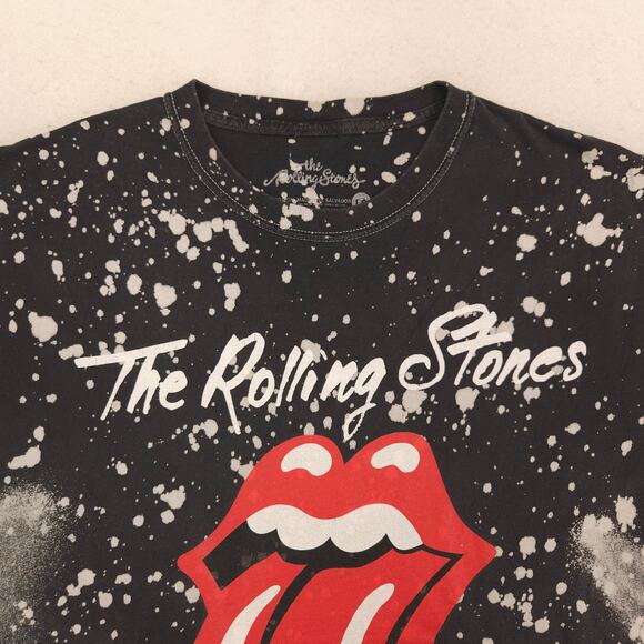 The Rolling Stones Band Crew Neck Short Sleeve T Shirt Mens Size Large L Black - Picture 1 of 9